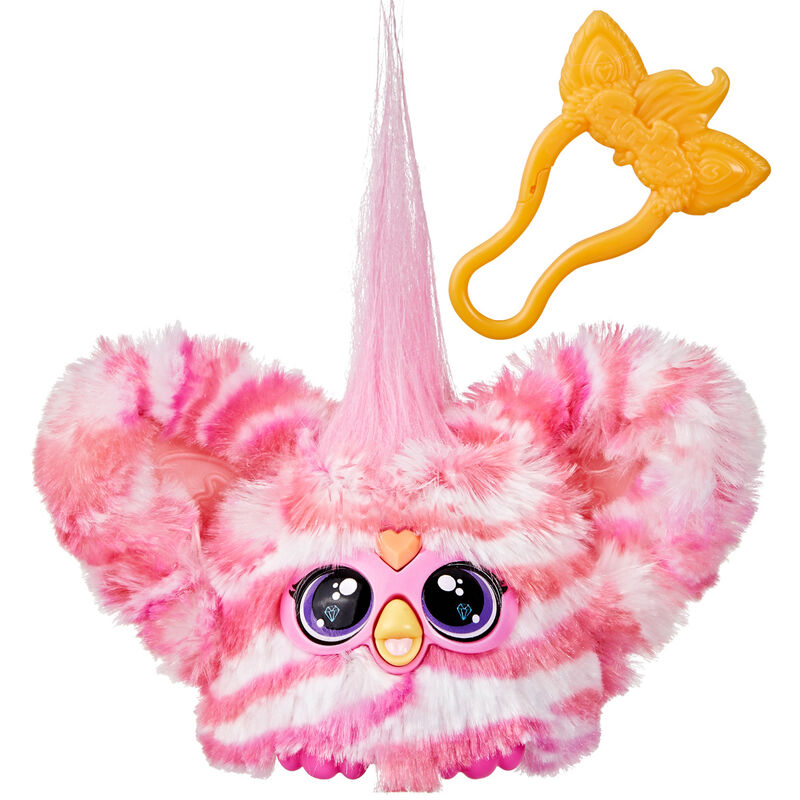 Mini Furby Furblet Bub-Lee HASBRO avec mousqueton attaché à un sac à dos enfant