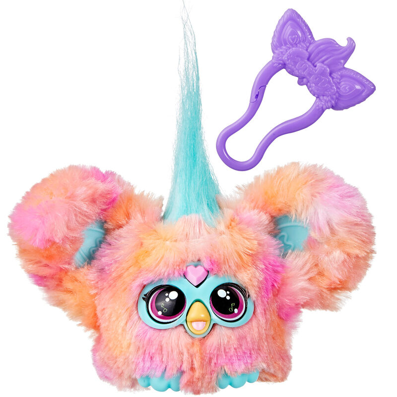 Mini Furby Furblet Ree-Mix électronique avec clip porte-clés et design coloré HASBRO