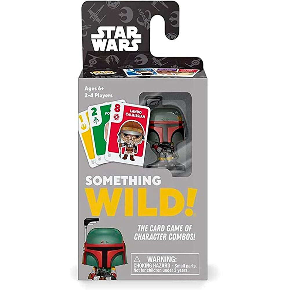 Boîte du jeu de cartes Star Wars Something Wild par FUNKO avec illustrations de personnages emblématiques