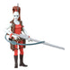 Vue arrière de la figurine Aurra Sing montrant les détails du dos et des accessoires