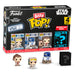 Zoom sur la figurine Bitty POP Luke Skywalker avec son boîtier et base acrylique détachable