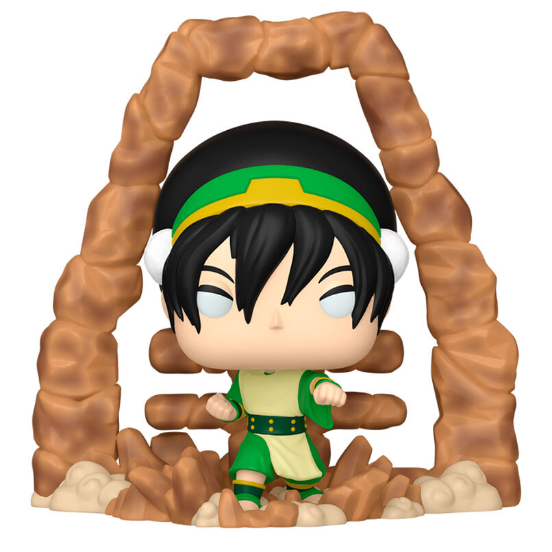 Figurine Funko POP Deluxe Toph en vinyle de 14,1 cm issue de la série Avatar Le Dernier Maître de l'Air, présentée dans sa boîte cadeau.
