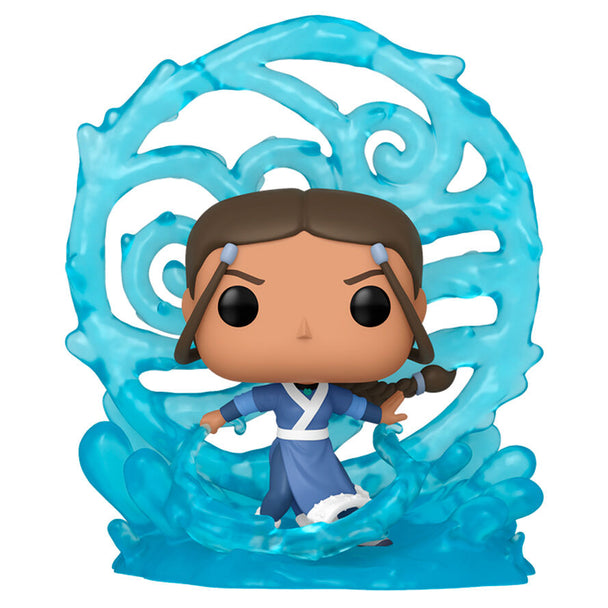 Figurine Funko POP Deluxe Aang de 14,5 cm en vinyle, représentant le personnage principal d'Avatar The Last Airbender avec son bâton de maître de l'air.