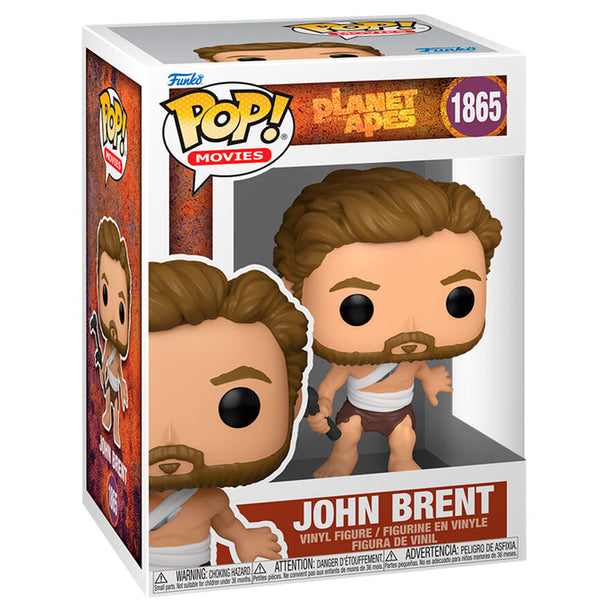 Vue rapprochée de la figurine Funko POP John Brent avec détails précis du visage et costume