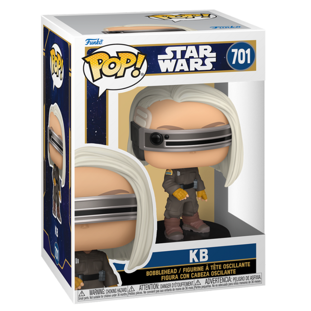 Figurine Funko POP Star Wars Skeleton Crew en vinyle de 9 cm avec détails précis, présentée dans sa boîte cadeau.