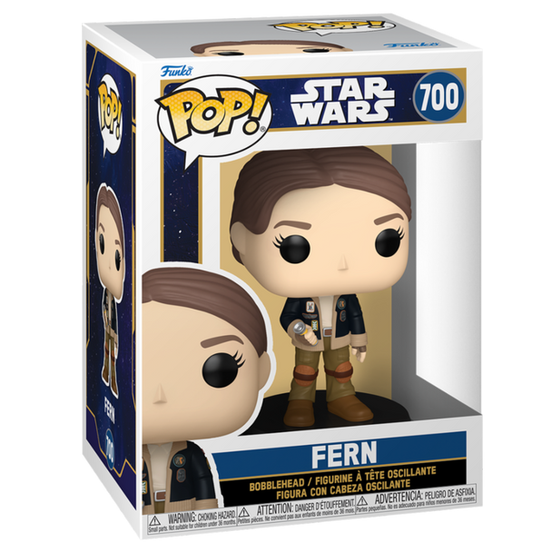 Figurine Funko POP Star Wars Skeleton Crew Fern en vinyle de 9 cm avec détails précis et couleurs vives dans sa boîte cadeau