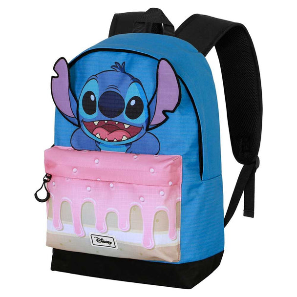 Détail des bretelles rembourrées et ajustables du sac à dos Stitch KARACTERMANIA