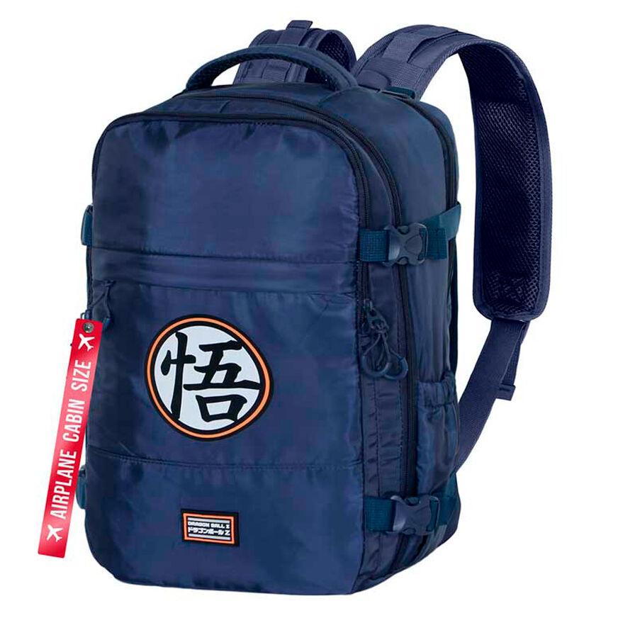 Vue de face du sac à dos Dragon Ball Symbol 40cm avec logo KARACTERMANIA bien visible