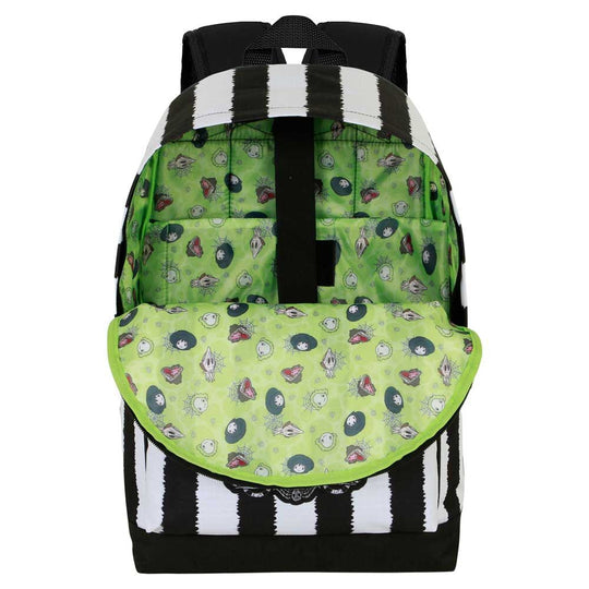 Vue de dos du sac à dos Beetlejuice mettant en avant son tissu robuste et sa finition soignée