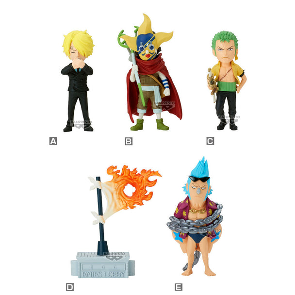 Figurine One Piece Enies Lobby de 7 cm vue de face avec détails colorés et finition soignée