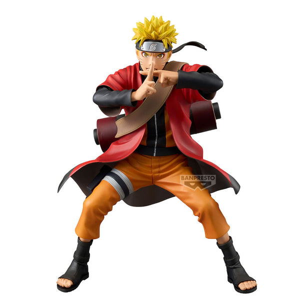 Figurine Naruto Uzumaki Grandista 22cm en pose dynamique avec kunai, vue avant détaillée