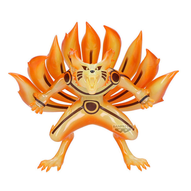 Profil gauche de la figurine Kurama BANPRESTO montrant les griffes et la posture dynamique