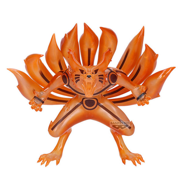 Profil gauche de la figurine Kurama de 15cm avec texture réaliste et finition BANPRESTO