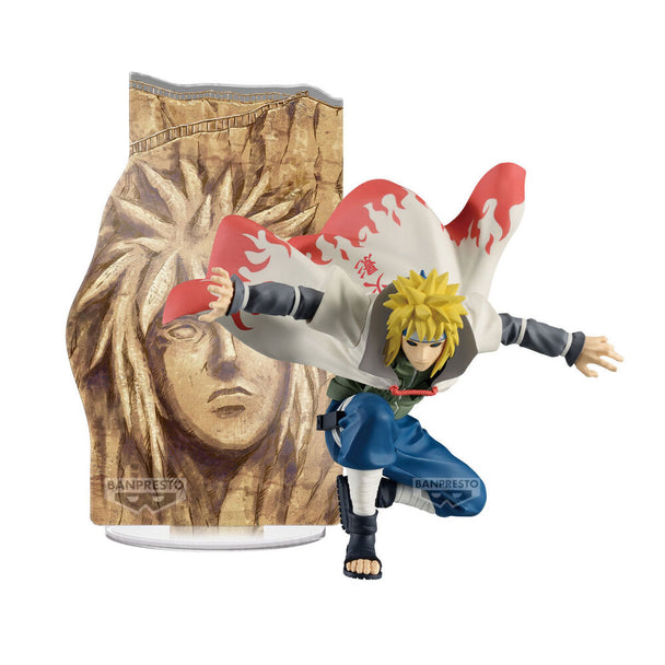 Figurine Minato Namikaze 15cm de face avec détails précis BANPRESTO