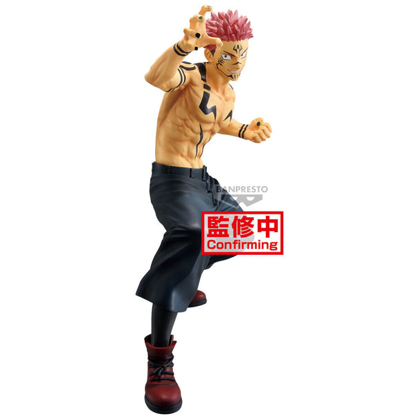 Figurine Sukuna Jujutsu Kaisen 21cm vue de face avec détails précis