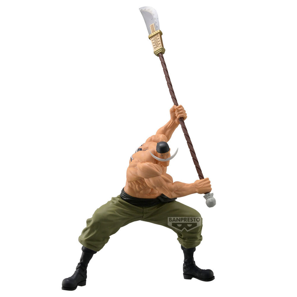 Figurine Grandista Edward Newgate de One Piece vue de face, 21 cm, détails précis du visage et tenue