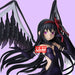 Profil gauche de la figurine Homura Devil 18cm montrant son costume sombre et ses accessoires