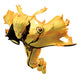 Vue de profil de la figurine Naruto Uzumaki avec détails du costume et expression déterminée