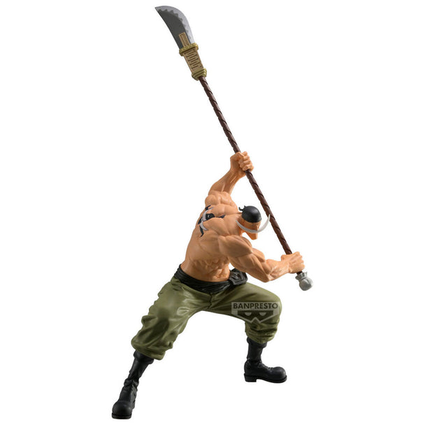 Profil gauche de la figurine Edward Newgate Grandista montrant la posture dynamique et les accessoires
