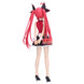 Vue rapprochée sur le visage expressif et les accessoires scintillants de la figurine Kotori Itsuka