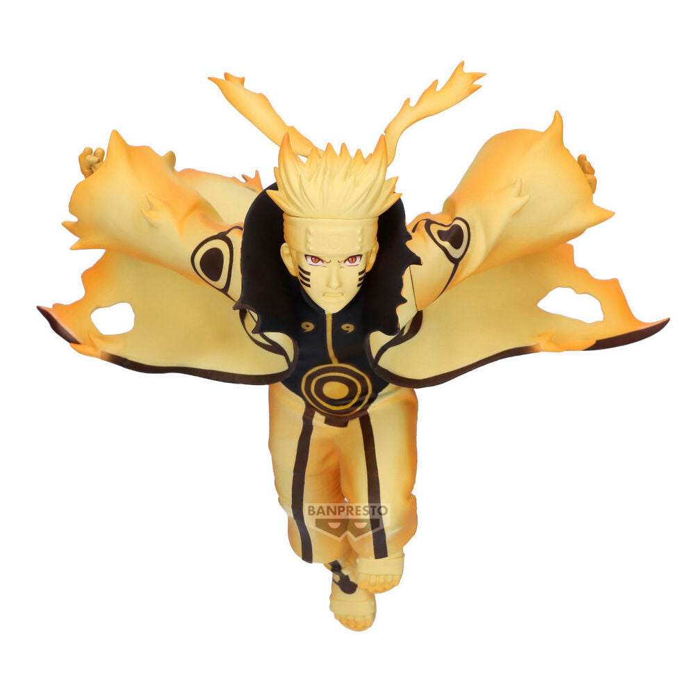 Zoom sur le visage expressif de la figurine Naruto Uzumaki édition BANPRESTO