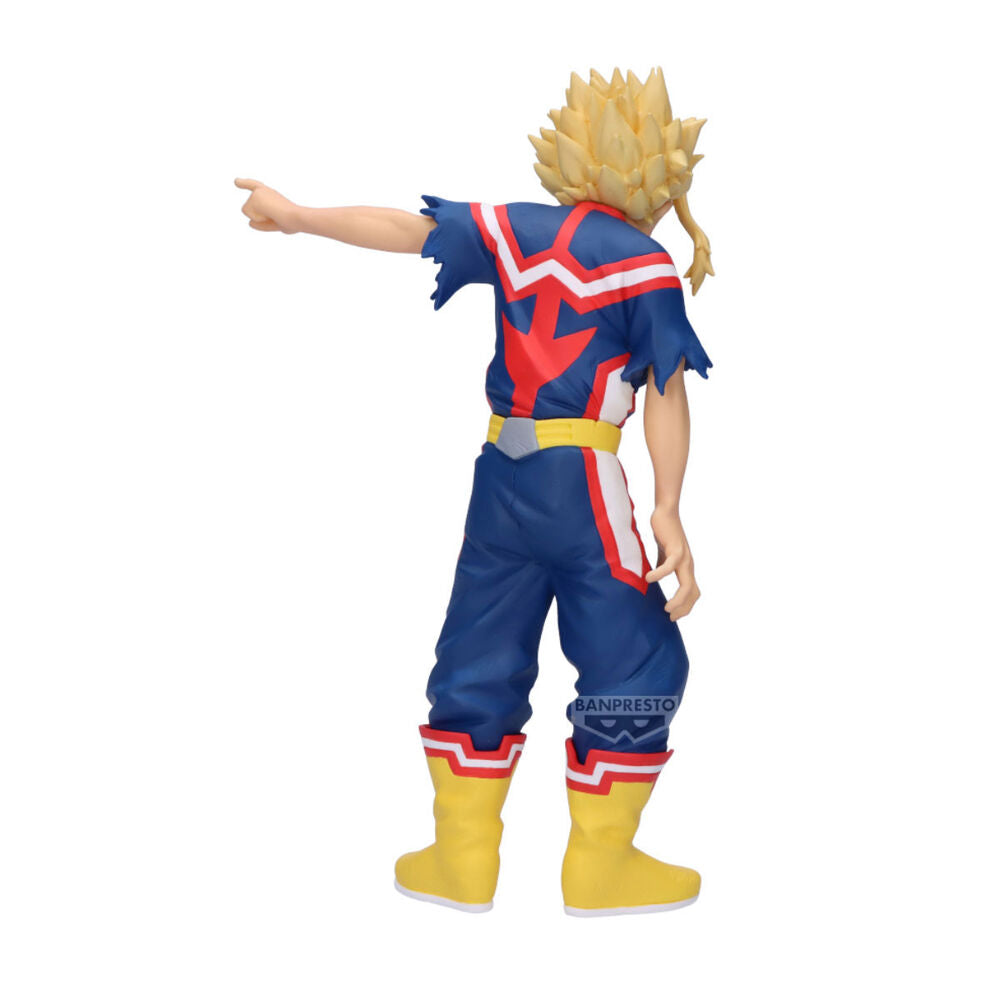 Vue arrière de la figurine All Might True Form mettant en valeur la texture et les finitions