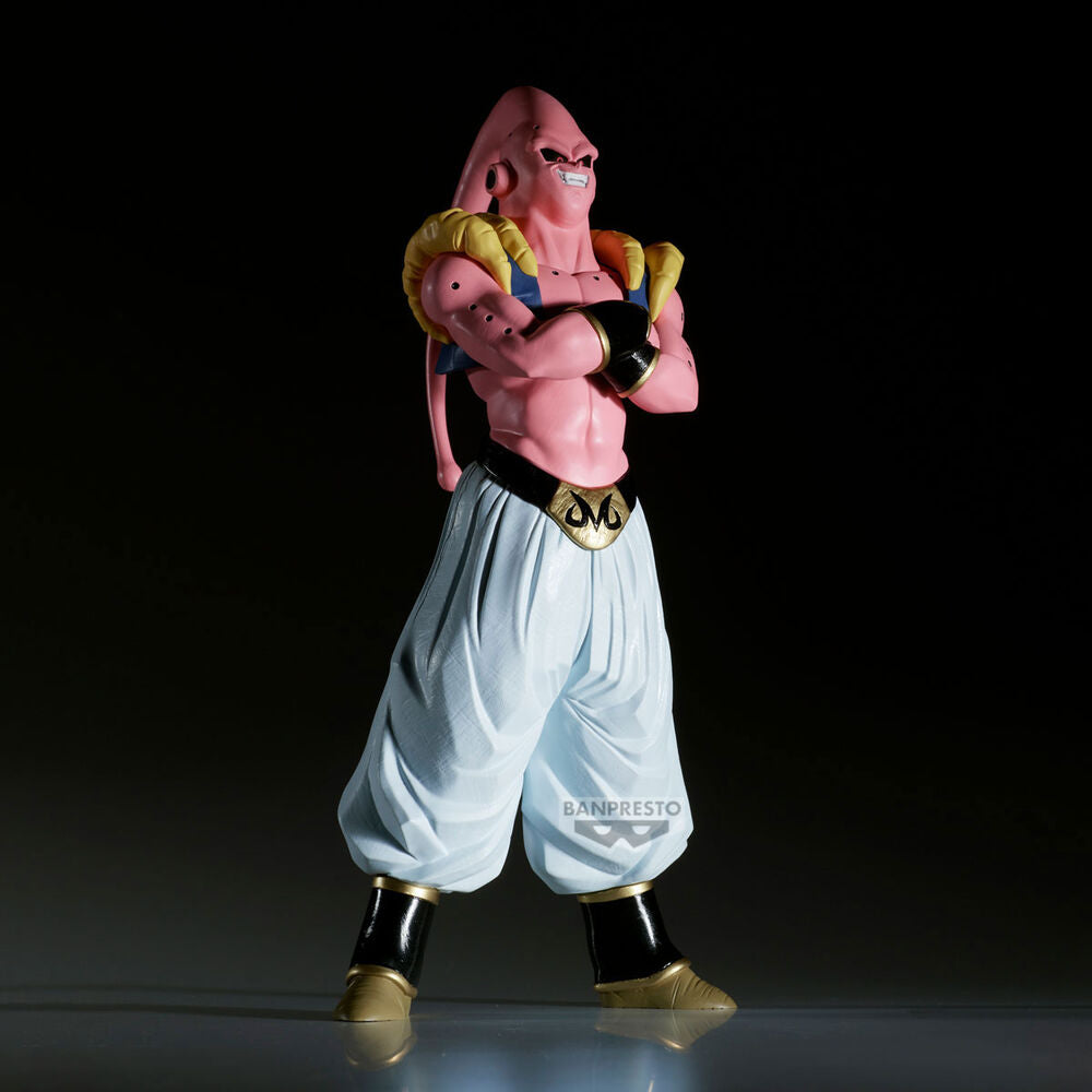 Figurine Majin Buu Dragon Ball Z posée sur un socle noir avec logo Match Makers