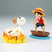 Pack figurine One Piece Luffy et Going Merry présenté sur fond blanc, 5 images au total