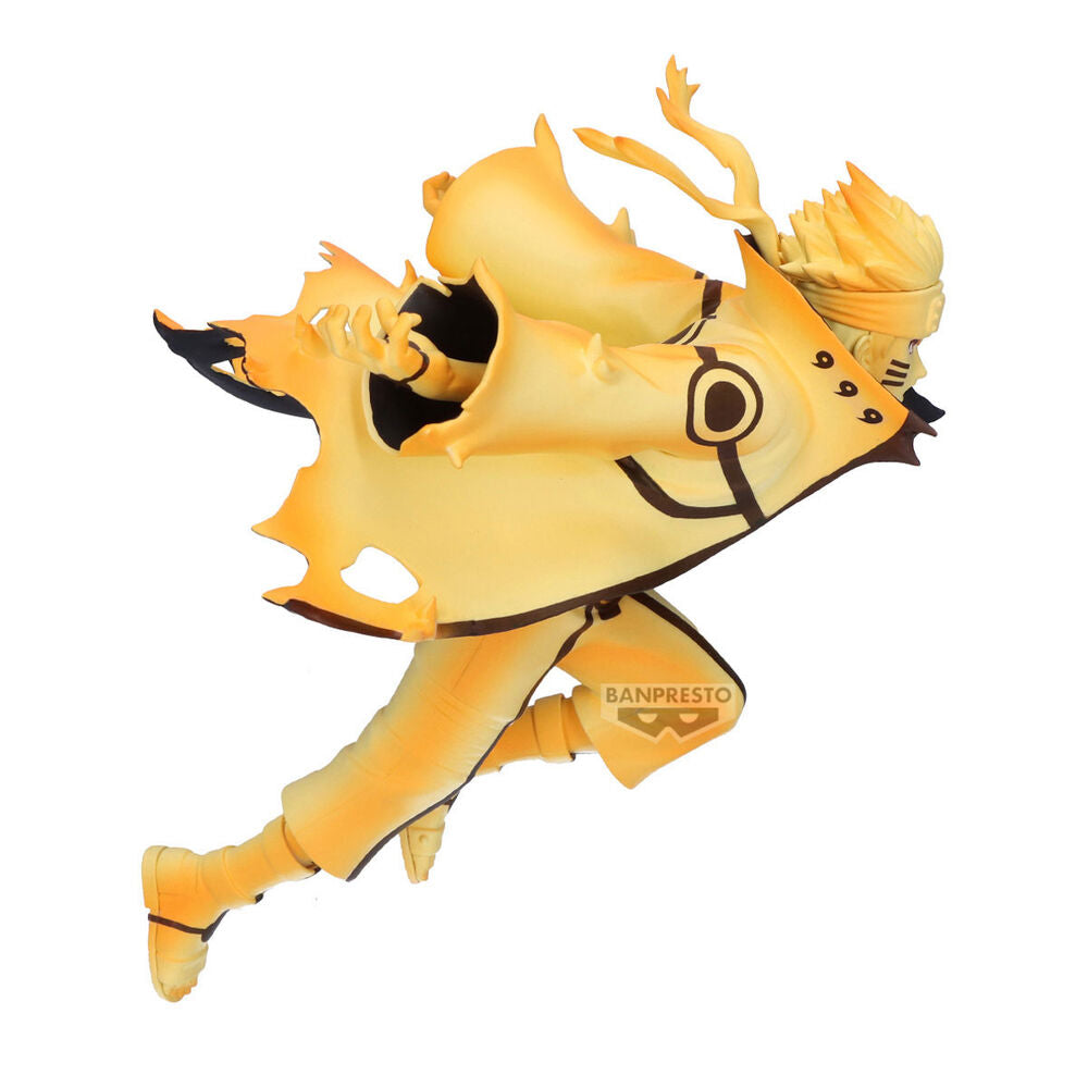 Arrière de la figurine Naruto Uzumaki Vibration Stars montrant la texture des vêtements