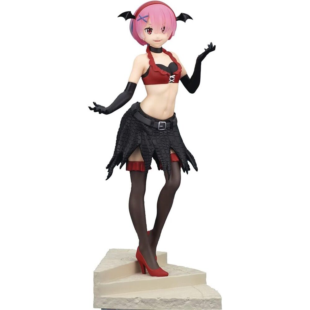 Figurine Ram de Re:Zero en position dynamique, vue de face, 22 cm