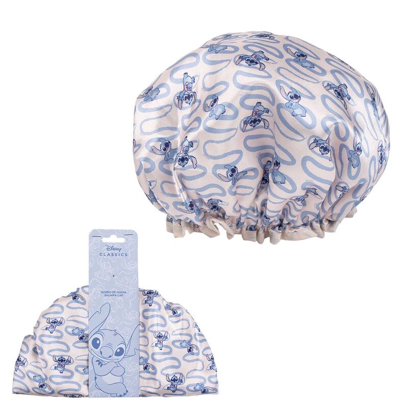 Charlotte de douche Stitch Disney CERDÁ vue de face avec son design bleu et motifs du personnage Stitch
