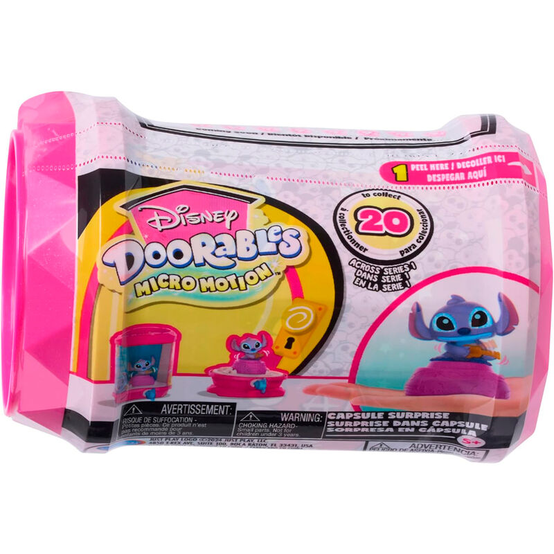 Ensemble de plusieurs capsules Doorables Disney Micro Motion alignées prêtes à être ouvertes