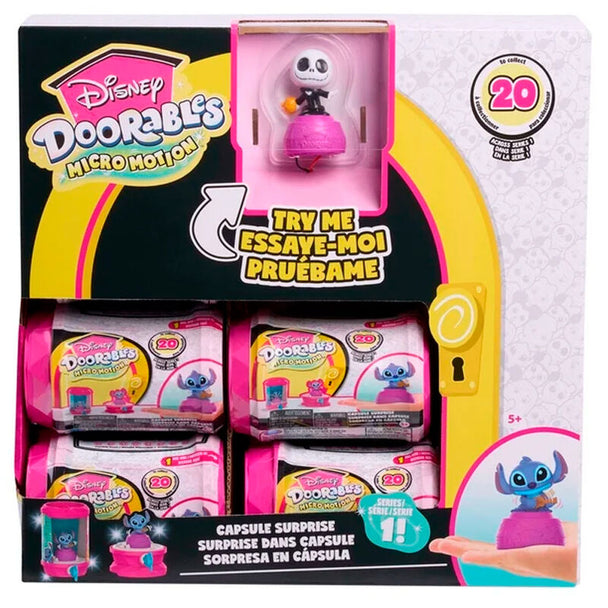 Capsule surprise Doorables Disney Micro Motion avec personnage Disney visible à l'intérieur