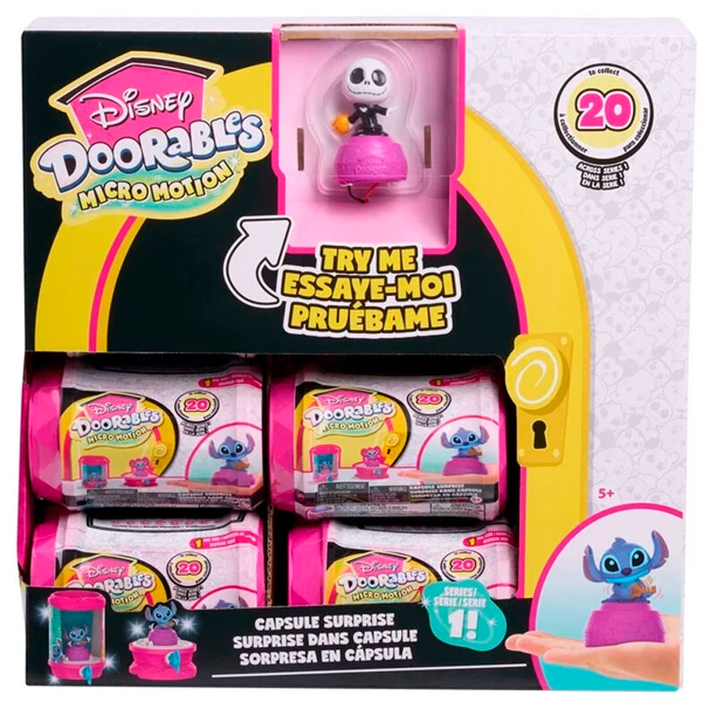 Capsule surprise Doorables Disney Micro Motion avec personnage Disney visible à l'intérieur