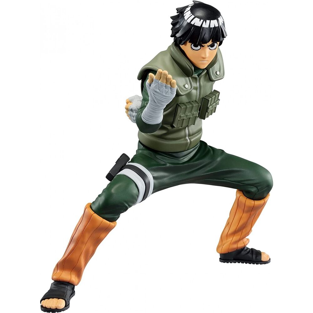 Présentation complète de la figurine Rock Lee Naruto Shippuden sur socle, 15 cm