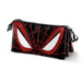 Trousse Marvel Spiderman KARACTERMANIA vue de face avec trois compartiments ouverts, dimensions 11x23x8 cm