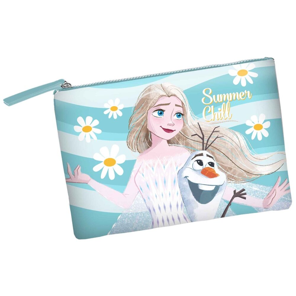 Trousse de toilette Disney Frozen Chill KARACTERMANIA avec fermeture éclair et doublure intérieure, dimensions 22,5x30,5x2cm.