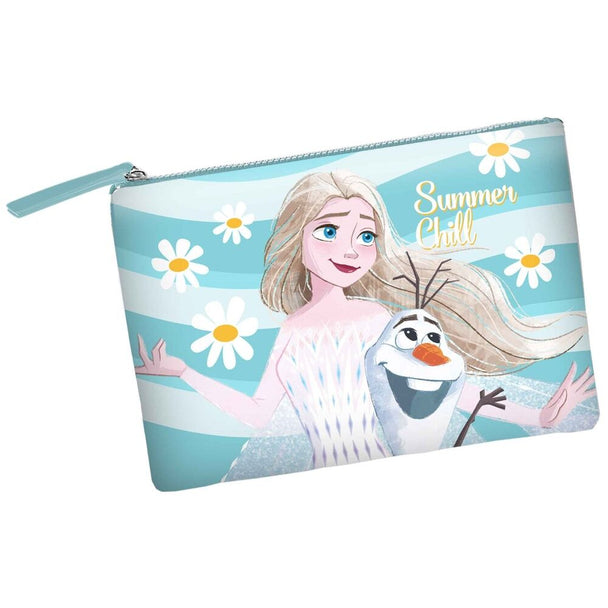 Trousse de toilette Disney Frozen Chill KARACTERMANIA avec fermeture éclair et doublure intérieure, dimensions 22,5x30,5x2cm.