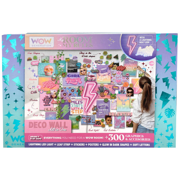 Kit décoration LED WOW Generation avec accessoires et graphismes pour personnaliser une chambre