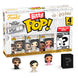 Blister de 4 figurines Bitty POP Harry Potter Funko avec boîtiers en acrylique transparents