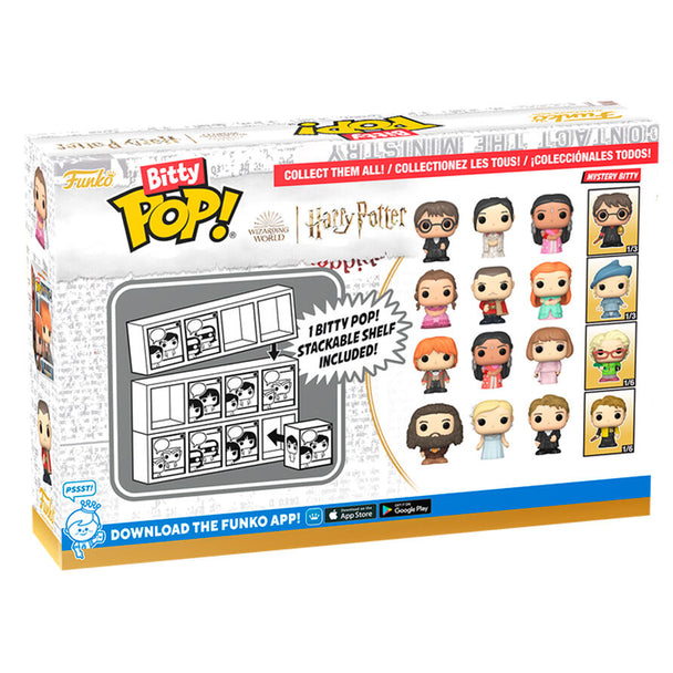 Blister 4 figurines Bitty POP Harry Potter et Hermione FUNKO en boîtier acrylique rigide