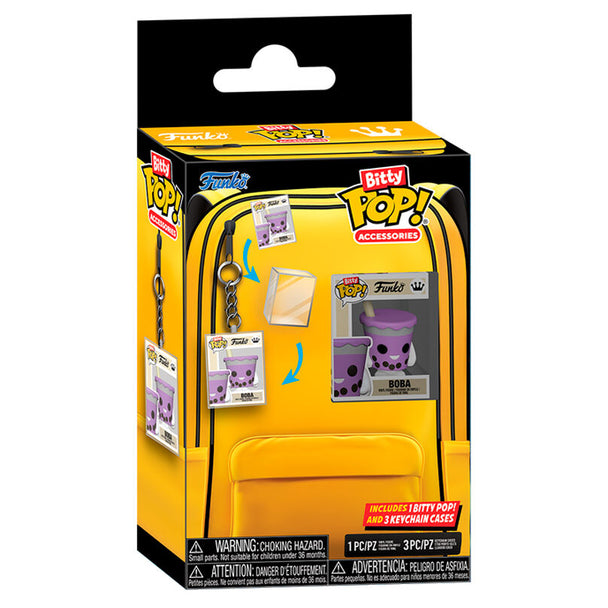 Pack de 3 porte-clés Bitty POP Wearables FUNKO avec étuis transparents en acrylique