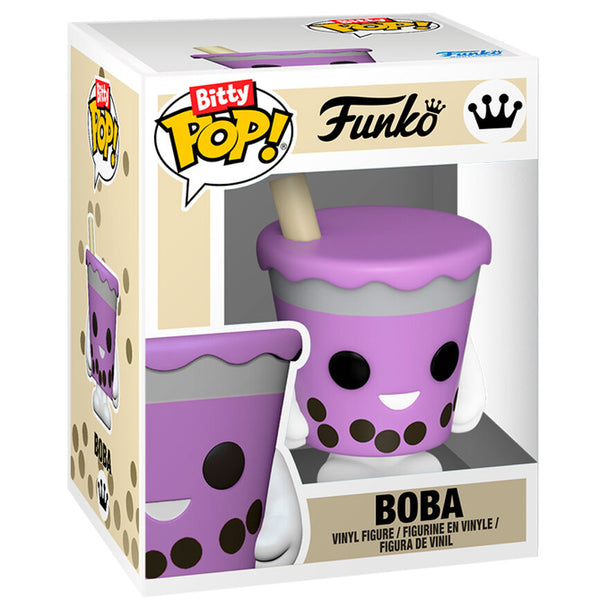 Porte-clé Bitty POP boba avec figurine protégée dans un étui dur en acrylique clair