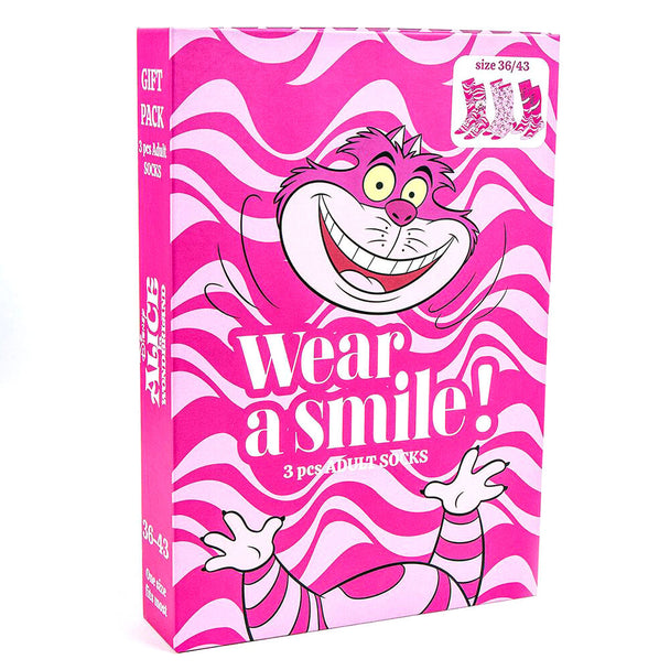 Chaussette adulte Disney Alice au Pays des Merveilles avec motif coloré du Chapelier Fou sur fond clair.