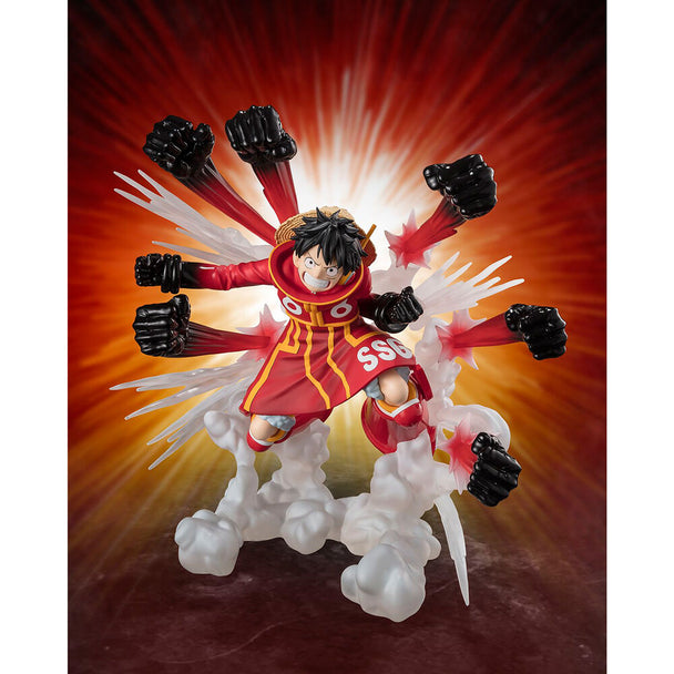 Figurine Monkey D Luffy articulée 15,5 cm en tenue de combat avec expression dynamique