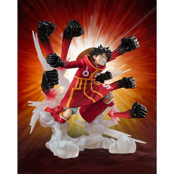 Accessoires inclus pour la figurine Luffy : mains, expressions faciales et pièces de rechange