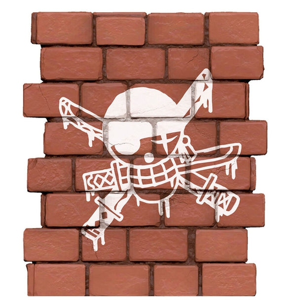 Tirelire Zoro One Piece en plastique signé PLASTOY montrant le côté et la fente à pièces