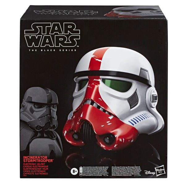 Détail du bouton de modification vocale du casque Stormtrooper Incinerator HASBRO pour enfants dès 8 ans