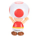 Gros plan sur le visage expressif d’une figurine Super Mario Bros articulée
