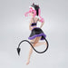 Zoom sur le visage expressif et les yeux détaillés de la figurine Nana Astar Deviluke